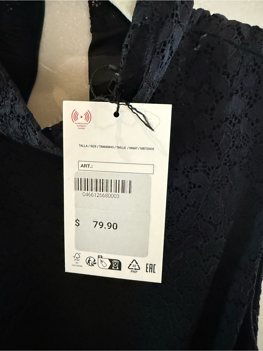 Zara Black Lace Sleeveless Dress - Picture 5 of 5